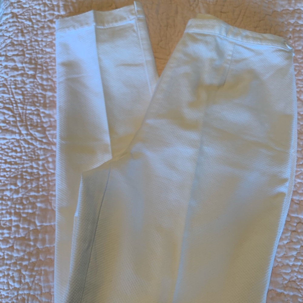Gap white pants high waisted.